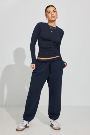 Blue Women Garage Ultrafleece Boyfriend Sweatpants | A-0492351