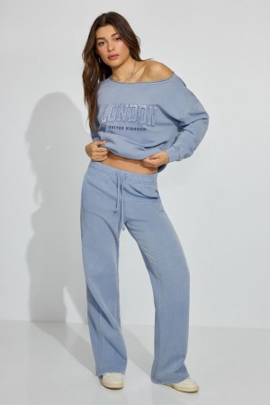 Blue Women Garage Ultrafleece Straight Leg Sweatpants | A-2603947