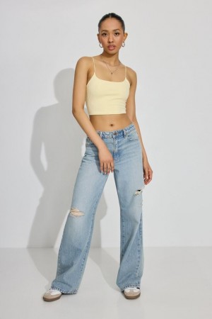 Blue Women Garage Wide Leg Jeans | A-5612789