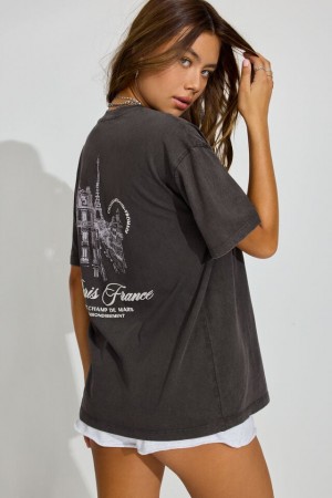 Grey Women Garage Ex Boyfriend T Shirts | A-5103867