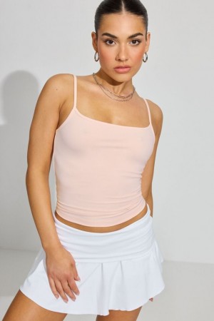 Pink Women Garage Sleek Scoop Cami Tank Top | A-2389076