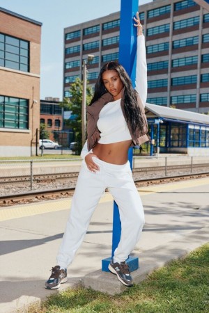 White Women Garage 90s Joggers | A-1453682