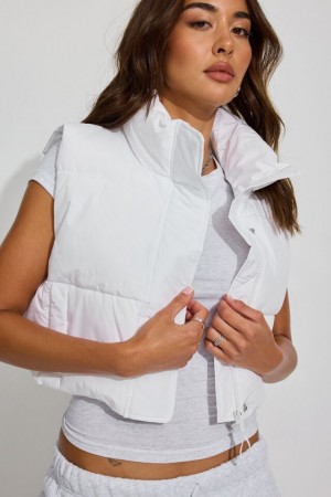 White Women Garage Mini 2.0 Puffer Vest | A-0287634