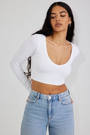 White Women Garage Sonia Seamless Long Sleeve | A-9347108