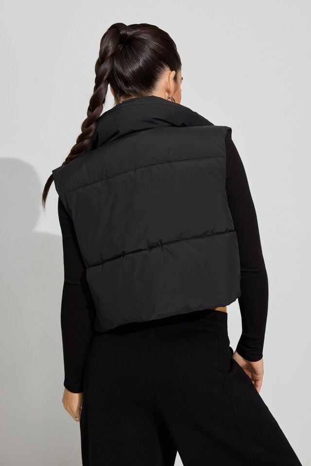 Black Women Garage Mini 2.0 Puffer Vest | A-2063197