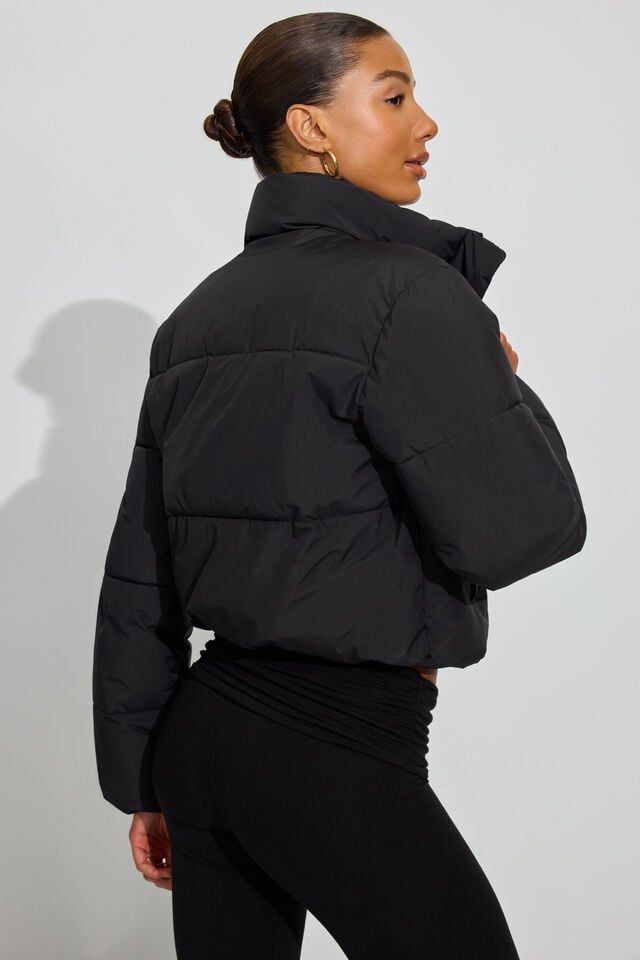 Black Women Garage Mini Down Jackets | A-2431976