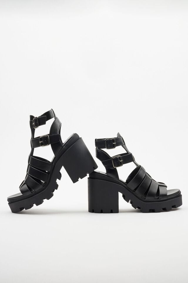 Black Women Garage Steve Madden Cosmic Sandals | A-8690547