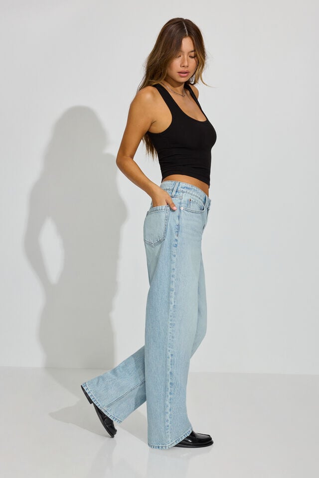 Blue Women Garage Baggy Jeans | A-9128045