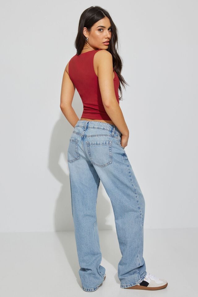 Blue Women Garage Slouchy Jeans | A-5390176