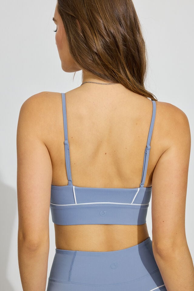 Blue Women Garage Softactive Piping Bralettes | A-4513697