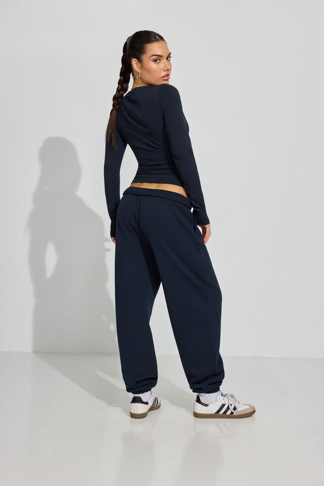 Blue Women Garage Ultrafleece Boyfriend Sweatpants | A-0492351