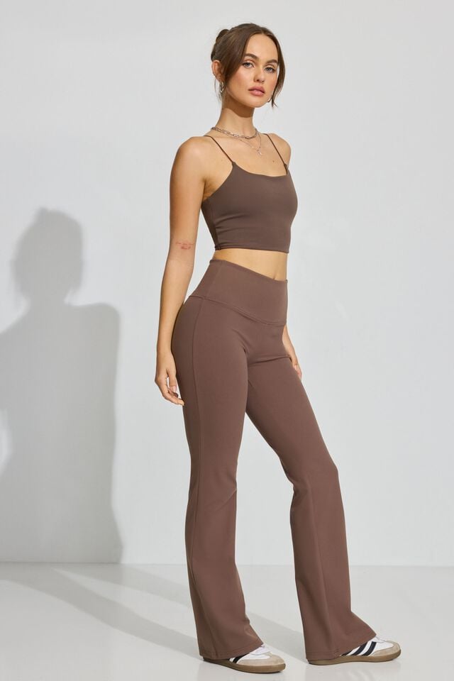 Brown Women Garage Flare Leggings | A-3150648