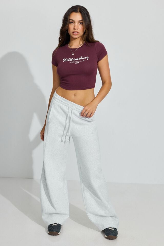 Burgundy Women Garage Stormi T Shirts | A-6815703