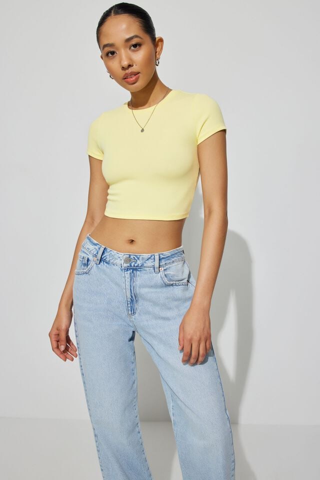 Cream Yellow Women Garage Stormi T Shirts | A-2691458