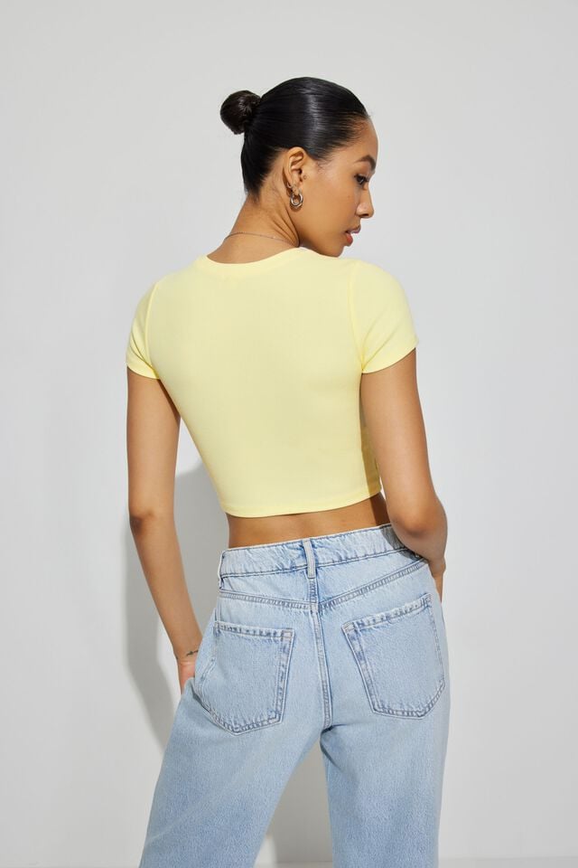 Cream Yellow Women Garage Stormi T Shirts | A-2691458