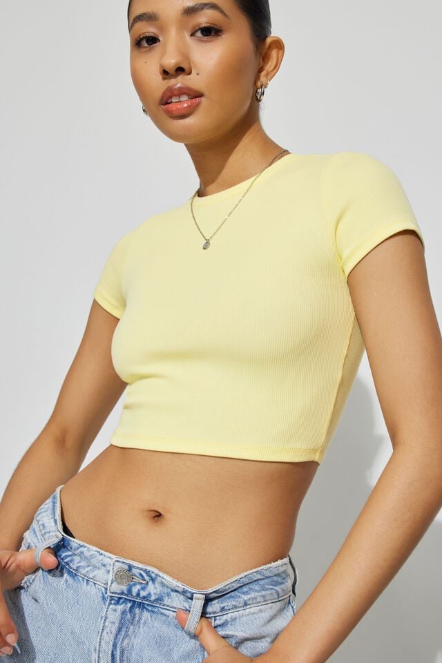 Cream Yellow Women Garage Stormi T Shirts | A-2691458