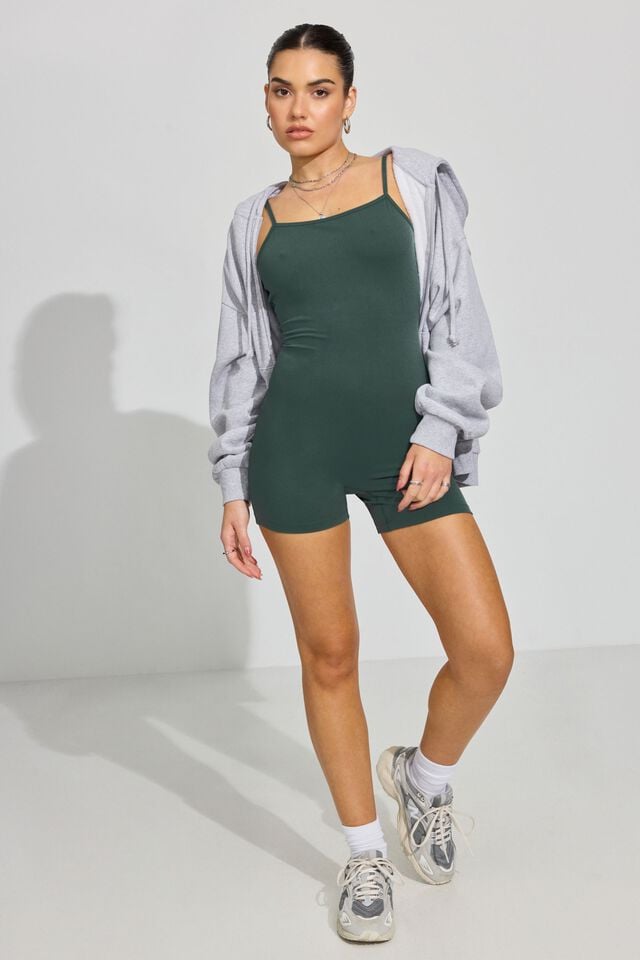 Dark Green Women Garage Jayden Softactive Rompers | A-7683104