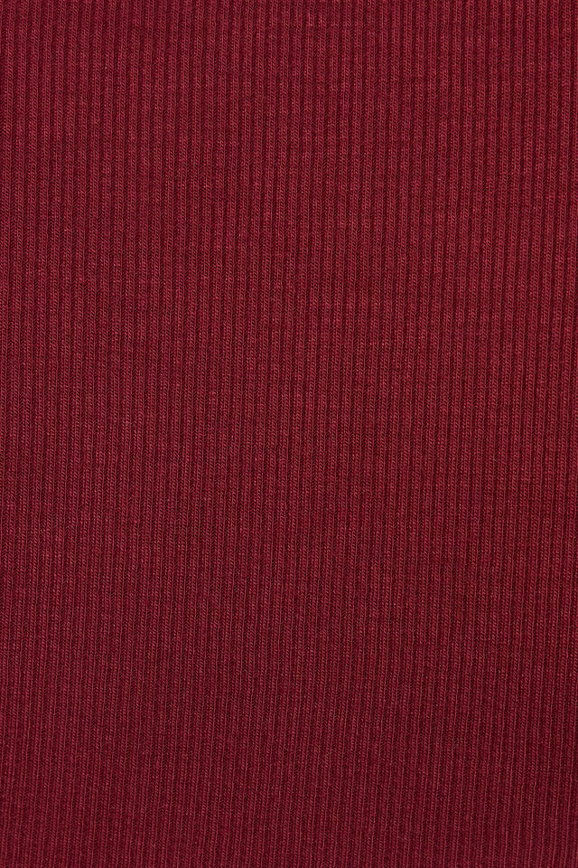 Dark Red Women Garage Estelle Ribbed Long Sleeve | A-2963541