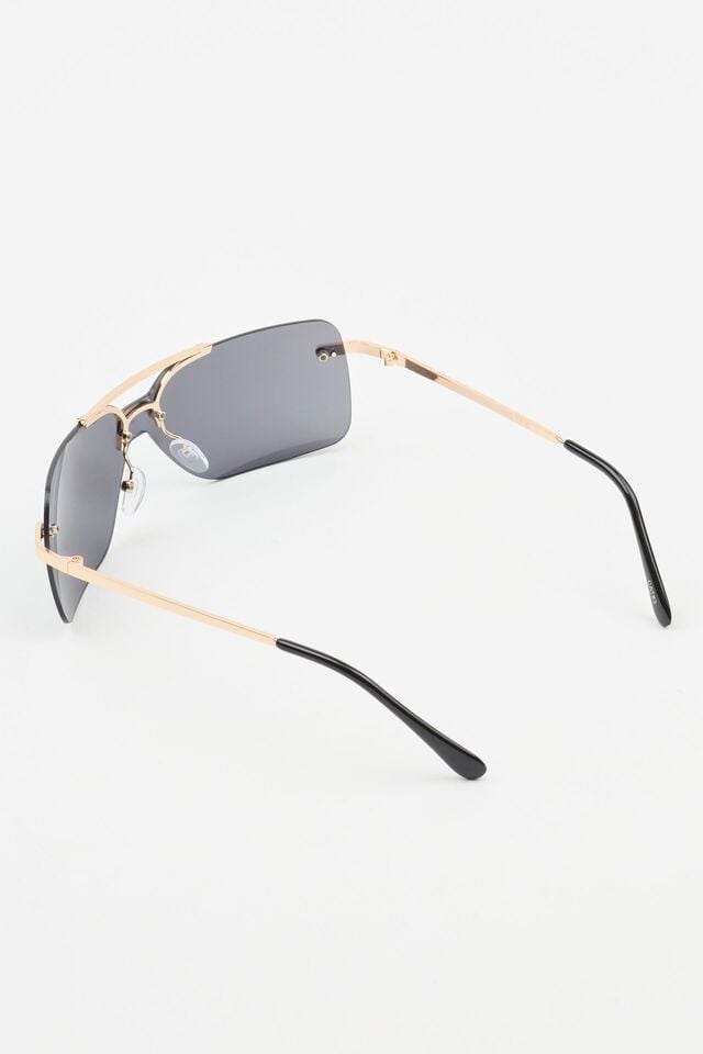 Gold Women Garage Shield Lens Sunglasses | A-5348190