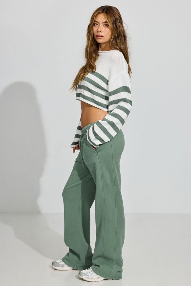 Green Women Garage Ultrafleece Straight Leg Sweatpants | A-6389547