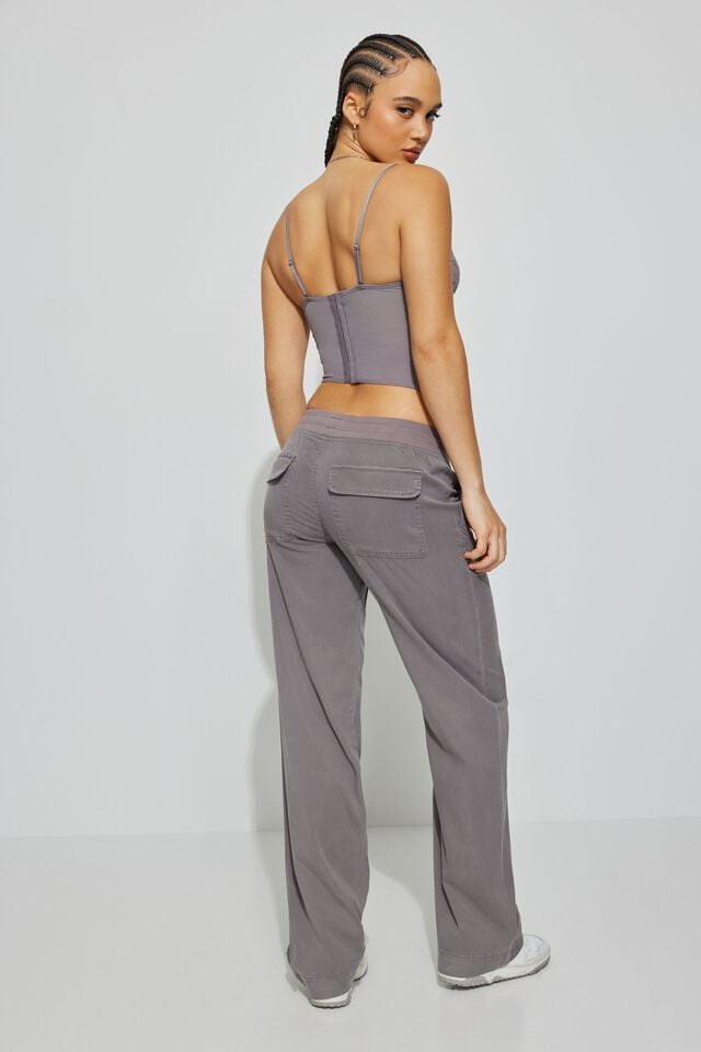 Grey Women Garage Callie Pull On Pant Pants | A-9367041