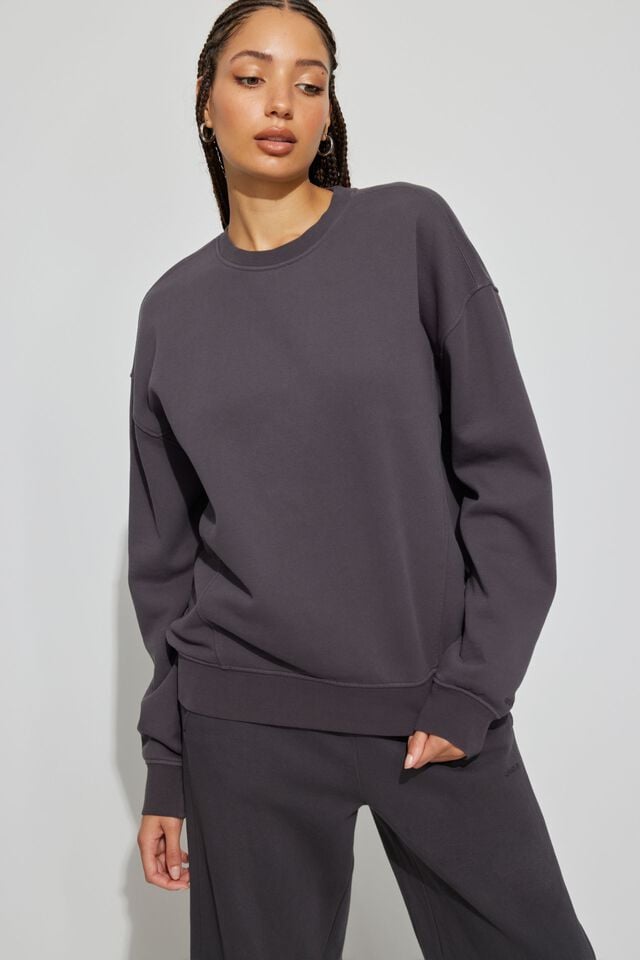 Grey Women Garage Elevated Sweatshirts | A-8145792