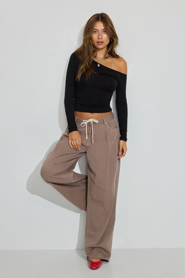 Grey Women Garage Kenzie Low Rise Pants | A-5386094