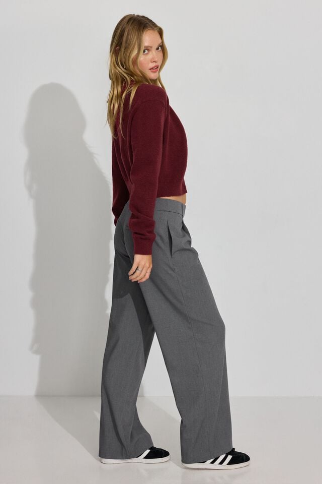 Grey Women Garage Low Rise Relaxed Pants | A-4975182