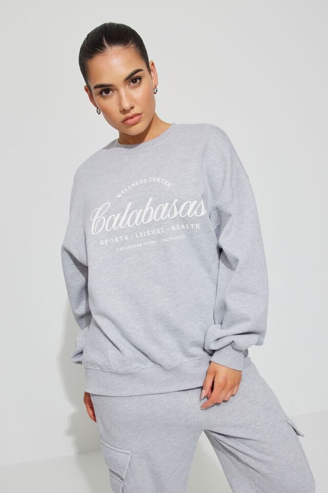 Grey Women Garage Oversized Sweatshirts | A-2580639