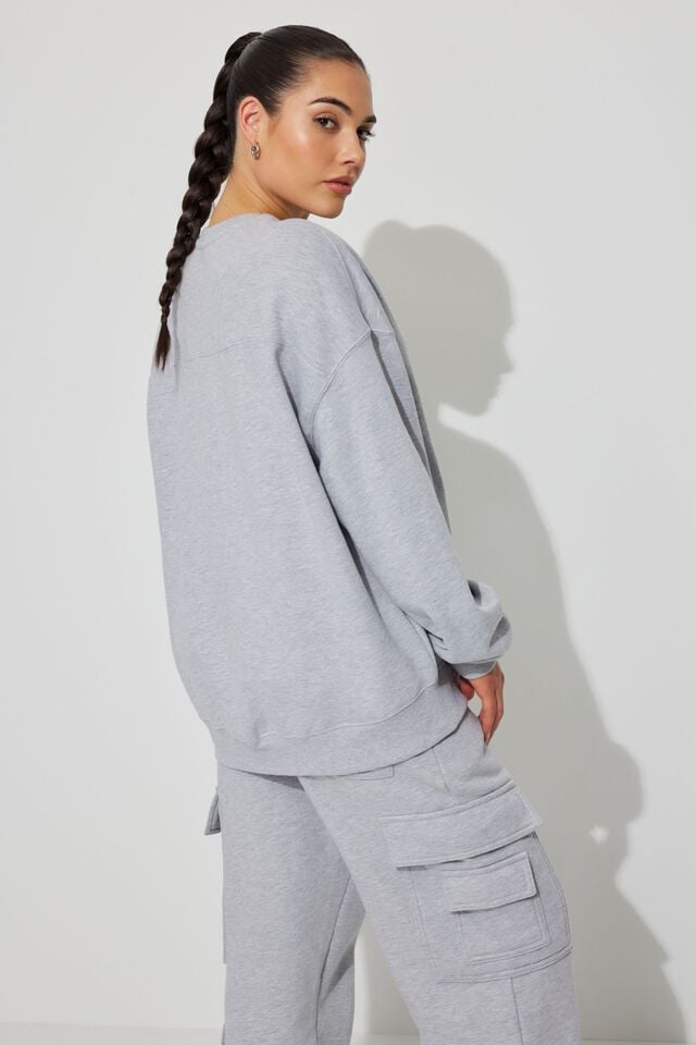 Grey Women Garage Oversized Sweatshirts | A-2580639