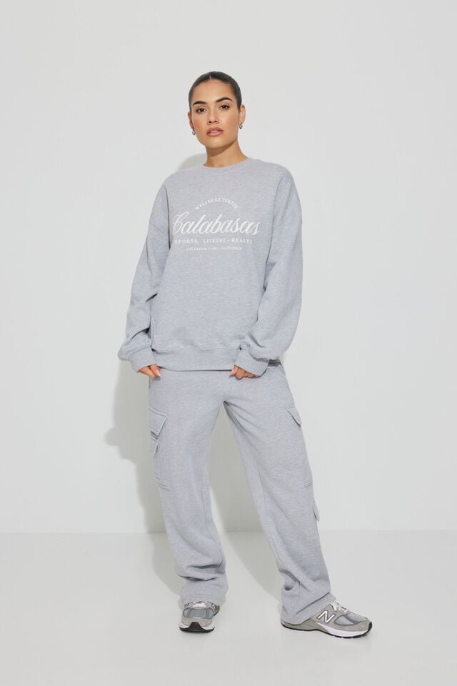 Grey Women Garage Oversized Sweatshirts | A-2580639