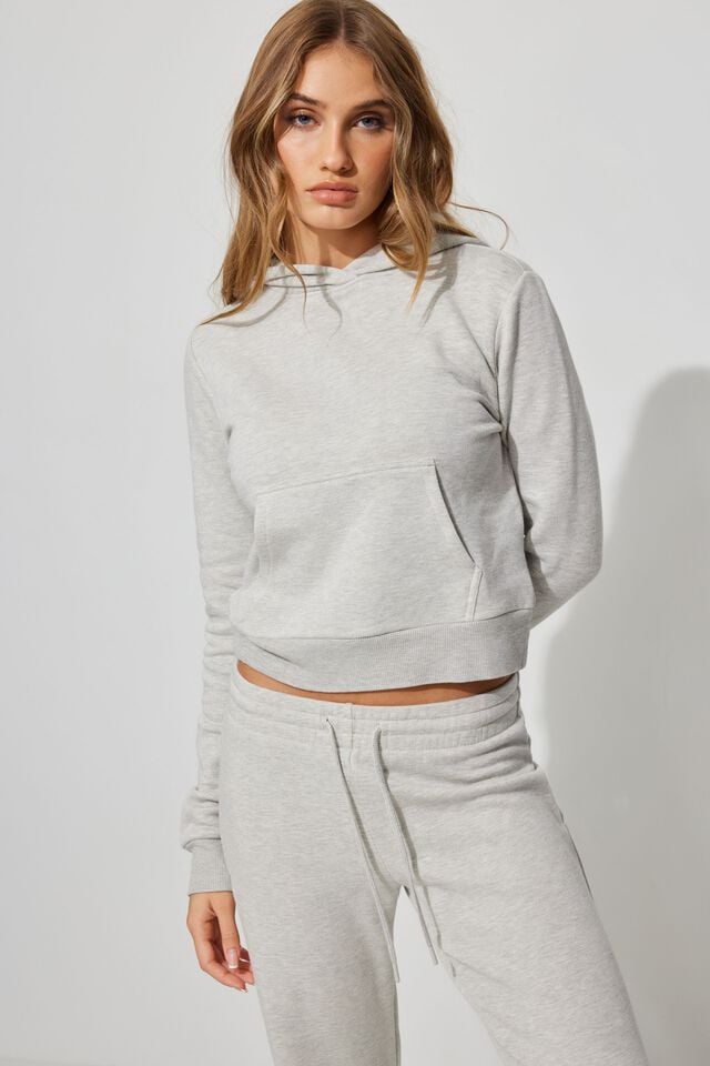 Grey Women Garage Snug Hoodie | A-7812540