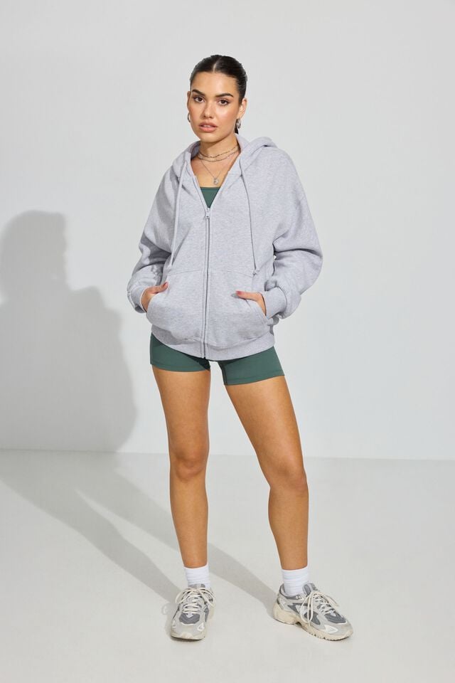 Grey Women Garage Ultrafleece Full Zip Hoodie | A-3145760