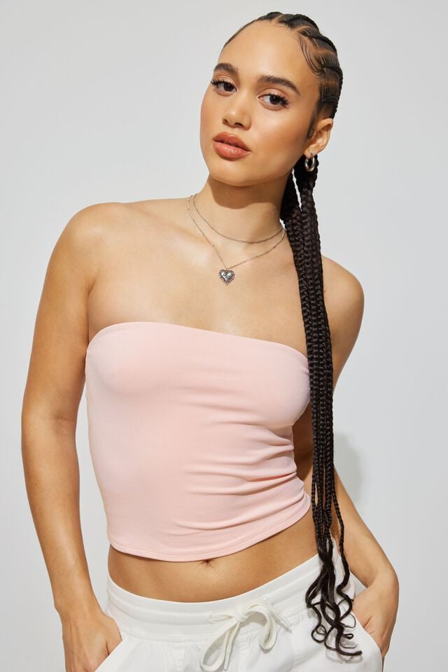 Pink Women Garage Tasia Tube Tank Top | A-7865304