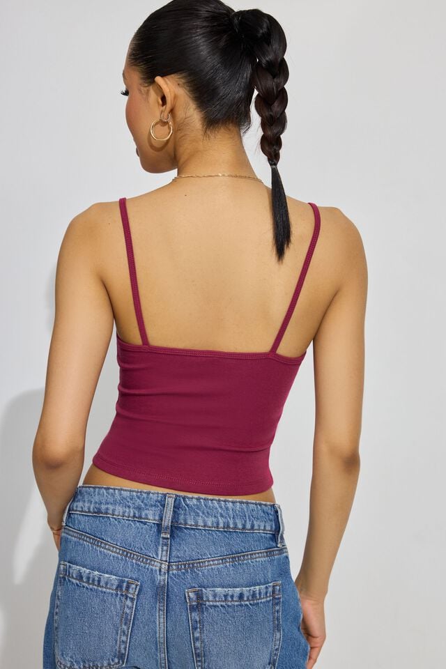 Red Purple Women Garage Felicia Cami Tank Top | A-8694510