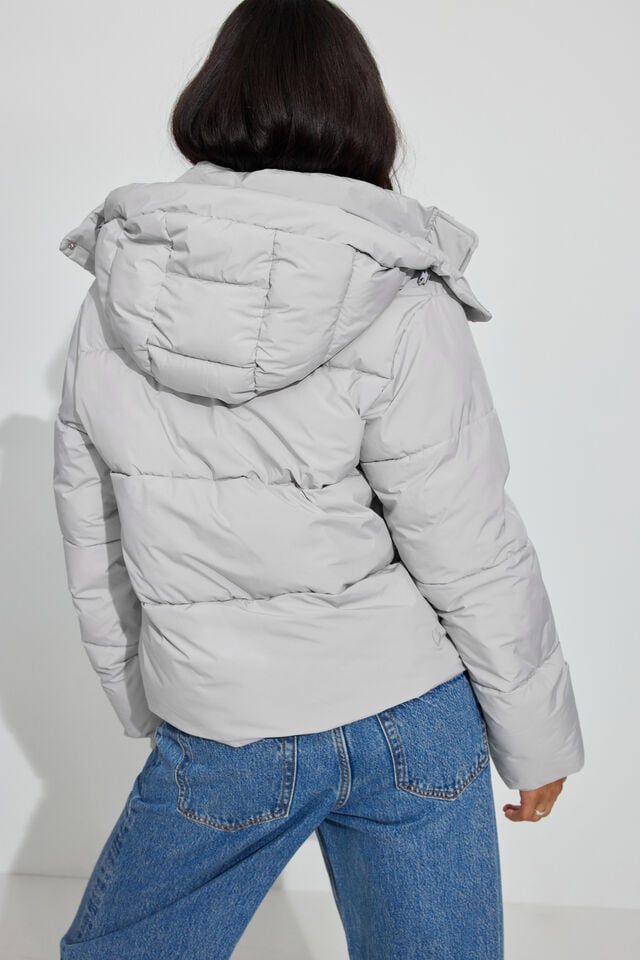 Silver Grey Women Garage Perfect Down Jackets | A-1897053