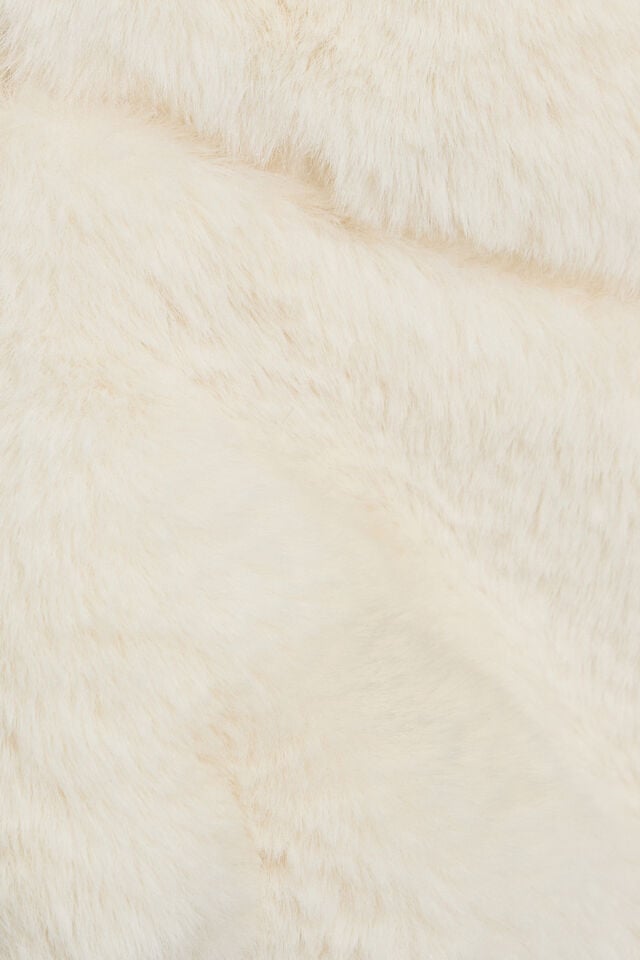 White Women Garage Faux-fur Down Jackets | A-8093421