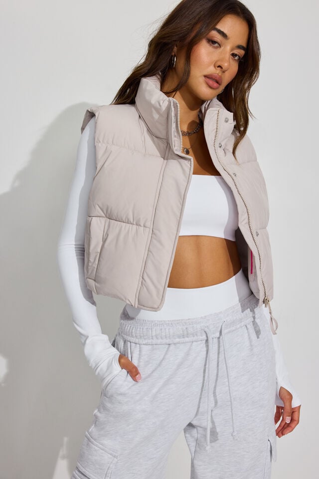 White Women Garage Mini 2.0 Puffer Vest | A-4392168